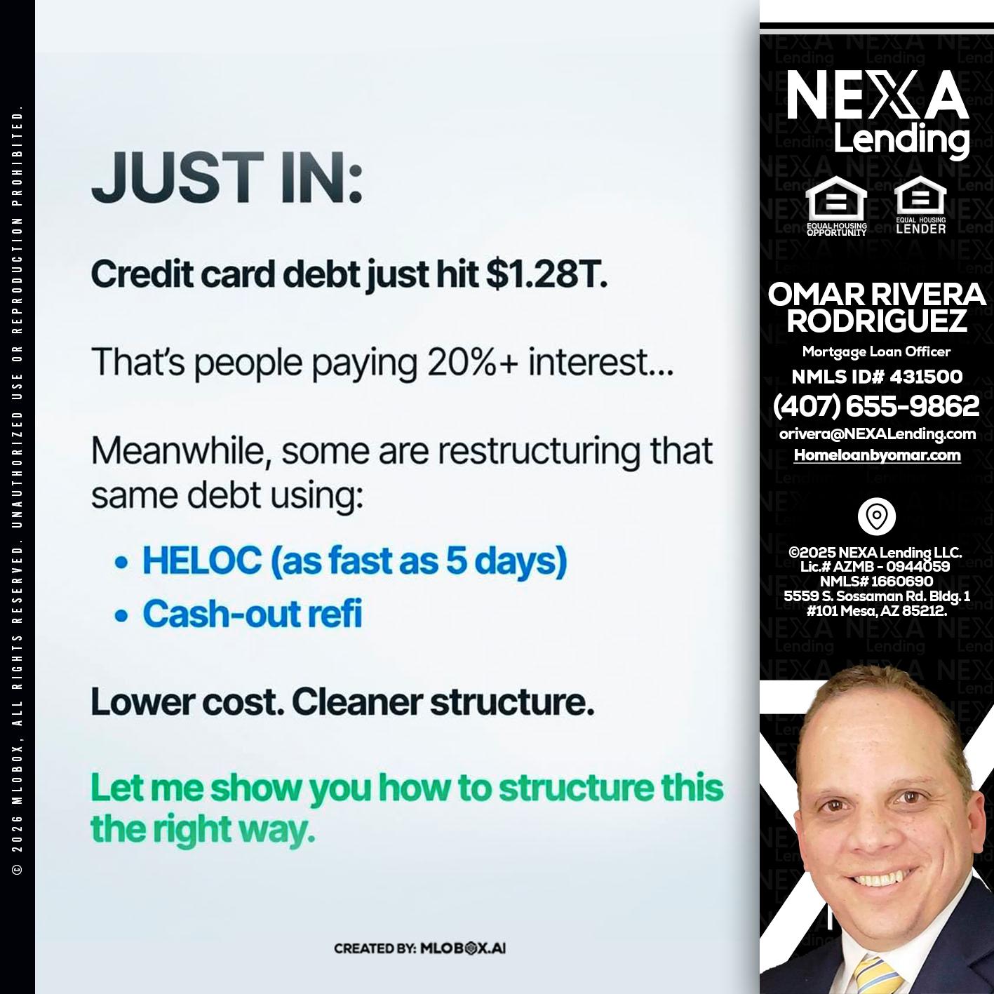 JUST IN - Omar Rivera Rodriguez -Mortgage Loan Officer