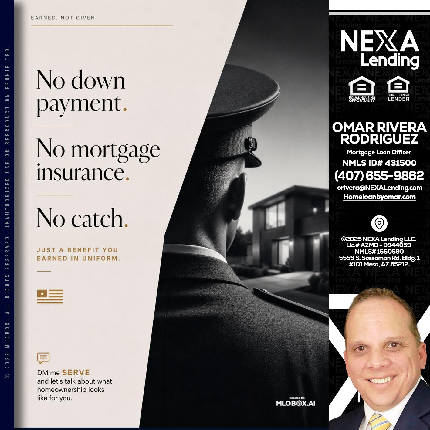NO DOWN PAYMENT - Omar Rivera Rodriguez -Mortgage Loan Officer