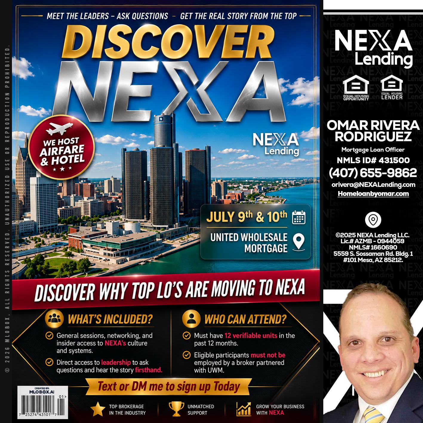 DISCOVER NEXA - Omar Rivera Rodriguez -Mortgage Loan Officer
